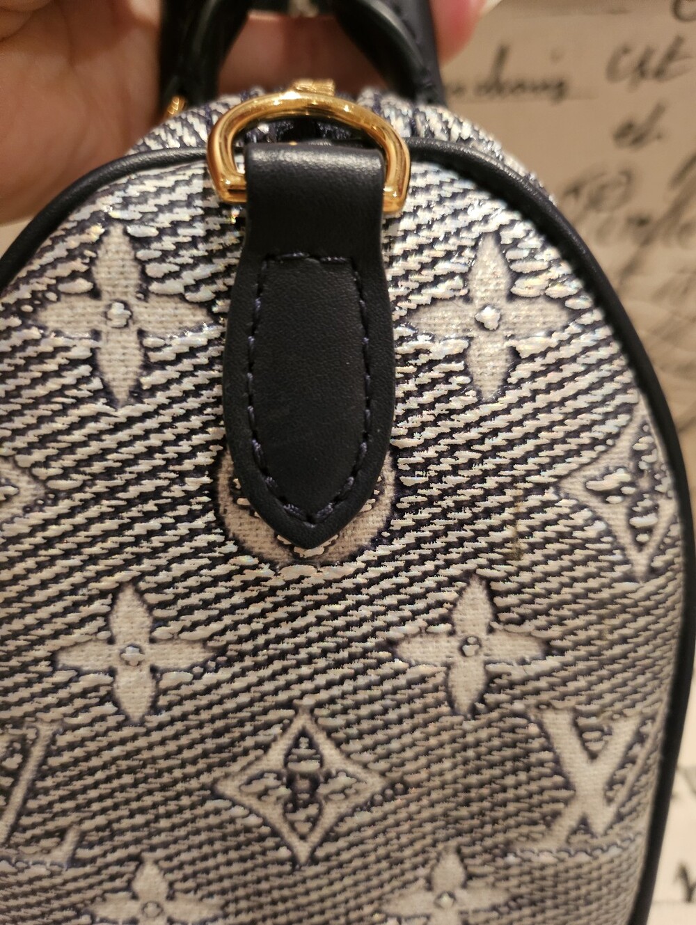 LOUIS VUITTON Speedy 20 Monoglam Bandouliere Jacquard Blue bag - Picture 6 of 16